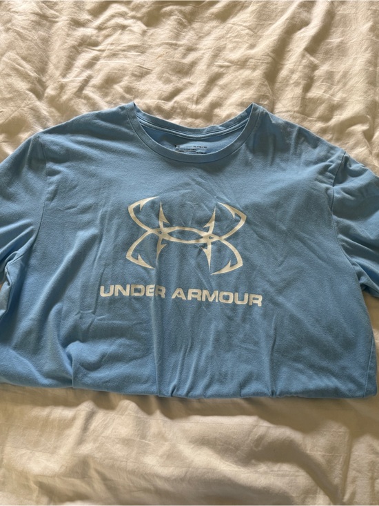 Under Armour Other - Under Armour Blue Short-Sleeve Performance Tee with White Logo